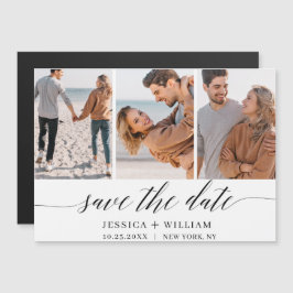 Elegant Wedding FOTO Save the Date Magnetic Kaart