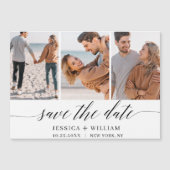 Elegant Wedding FOTO Save the Date Magnetic Kaart (Voorkant)