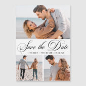 Elegant Wedding FOTO Save the Date Magnetic Kaart (Voorkant)