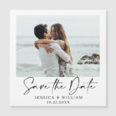 Elegant Wedding FOTO Save the Date Magnetic Kaart (Voorkant)