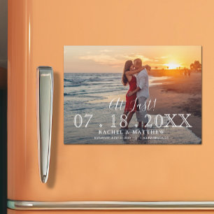 Elegant Wedding FOTO Save the Date Magnetic Kaart