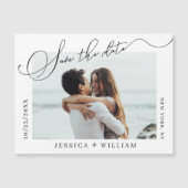 Elegant Wedding FOTO Save the Date Magnetic Kaart (Voorkant)
