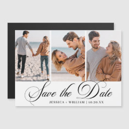 Elegant Wedding FOTO Save the Date Magnetic Kaart