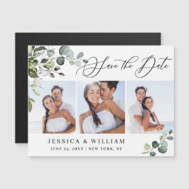 Elegant Wedding FOTO Save the Date Magnetic Kaart