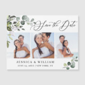 Elegant Wedding FOTO Save the Date Magnetic Kaart (Voorkant)