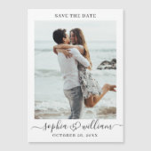 Elegant Wedding FOTO Save the Date Magnetic Kaart (Voorkant)