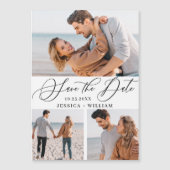 Elegant Wedding FOTO Save the Date Magnetic Kaart (Voorkant)