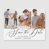 Elegant Wedding FOTO Save the Date Magnetic Kaart (Voorkant)
