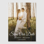 Elegant Wedding FOTO Save the Date Magnetic Kaart (Voorkant)