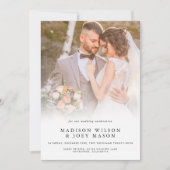 Elegant Wedding Foto zwart script Kaart (Voorkant)