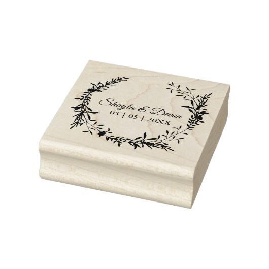 Elegant Wedding Garland Wildbloemen & bijkantoren Rubberstempel (Stempel)