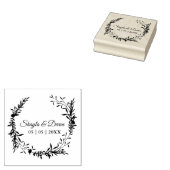 Elegant Wedding Garland Wildbloemen & bijkantoren Rubberstempel (Gestempeld)