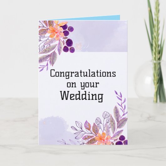 Elegant Wedding Gefeliciteerd Kaart (Voorkant)