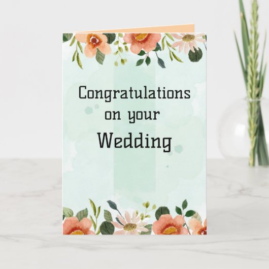 Elegant Wedding Gefeliciteerd Kaart (Voorkant)