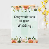 Elegant Wedding Gefeliciteerd Kaart (Gele Bloem)