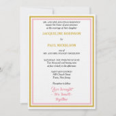 Elegant Wedding Geometric Pink Gold  Kaart (Voorkant)