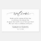 Elegant Wedding Gift Wedding Welcome Basket Rechthoekige Sticker (Voorkant)