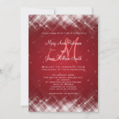 Elegant Wedding Glamoureuze Sparks Red Kaart (Achterkant)