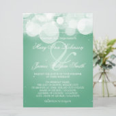 Elegant Wedding Glow & Sparkle Mint Kaart (Staand voorkant)