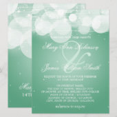 Elegant Wedding Glow & Sparkle Mint Kaart (Voorkant / Achterkant)
