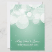 Elegant Wedding Glow & Sparkle Mint Kaart (Achterkant)