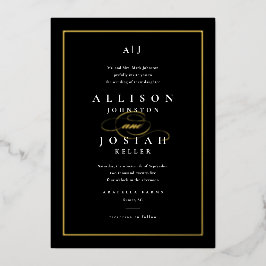 Elegant Wedding Gold Folie Uitnodiging