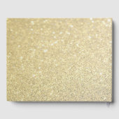 Elegant Wedding Gold Heart Glitter Bokeh Gastenboek (Achterkant)