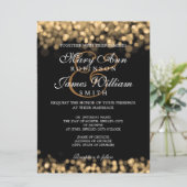 Elegant Wedding Gold Lights Kaart (Staand voorkant)