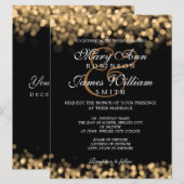Elegant Wedding Gold Lights Kaart (Voorkant / Achterkant)