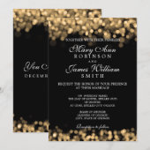 Elegant Wedding Gold Lights Kaart (Voorkant / Achterkant)