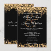 Elegant Wedding Gold Lights Kaart (Voorkant / Achterkant)