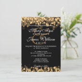 Elegant Wedding Gold Lights Kaart (Staand voorkant)
