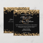 Elegant Wedding Gold Lights Kaart (Voorkant / Achterkant)