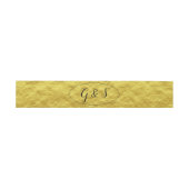Elegant Wedding Gold Metallic Script-Initialen Uitnodigingen Wikkel (Vlak)