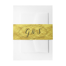 Elegant Wedding Gold Metallic Script-Initialen