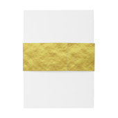 Elegant Wedding Gold Metallic Script-Initialen Uitnodigingen Wikkel (Achterkant Voorbeeld)