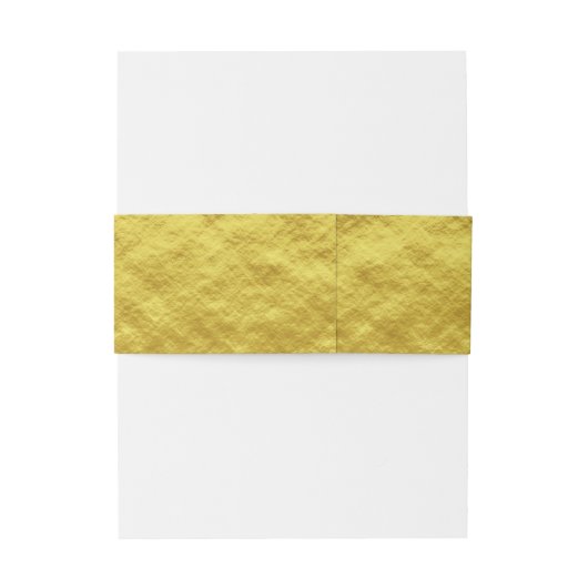 Elegant Wedding Gold Metallic Script-Initialen Uitnodigingen Wikkel (Achterkant Voorbeeld)