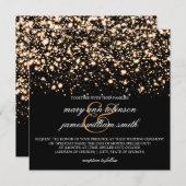 Elegant Wedding Gold Midnight Glam Kaart (Voorkant / Achterkant)