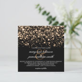 Elegant Wedding Gold Midnight Glam Kaart (Staand voorkant)