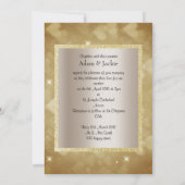 ELEGANT WEDDING GOLD SILVER SPARKLE KAART (Achterkant)