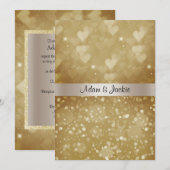 ELEGANT WEDDING GOLD SILVER SPARKLE KAART (Voorkant / Achterkant)