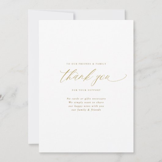 Elegant Wedding Gold we doen nog steeds met Hernie Aankondiging (Achterkant)