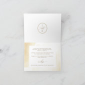 Elegant Wedding Golden Yellow Brush Strokes Bedankkaart (Binnen)
