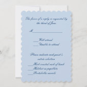 Elegant Wedding Gown Blue Response Kaart (Achterkant)