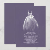 Elegant Wedding Gown Bridal Shower Invitations Kaart (Voorkant / Achterkant)