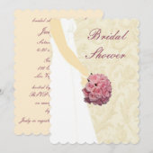 Elegant Wedding Gown Bridal Shower Kaart (Voorkant / Achterkant)