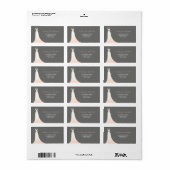 Elegant Wedding Gown Vrijgezellenfeest Adresetiket Etiket (Full Sheet)