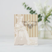 Elegant Wedding Gown Wedding Favor Briefkaart (Staand voorkant)