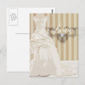 Elegant Wedding Gown Wedding Favor Briefkaart (Voorkant / Achterkant)