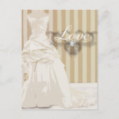 Elegant Wedding Gown Wedding Favor Briefkaart (Voorkant)